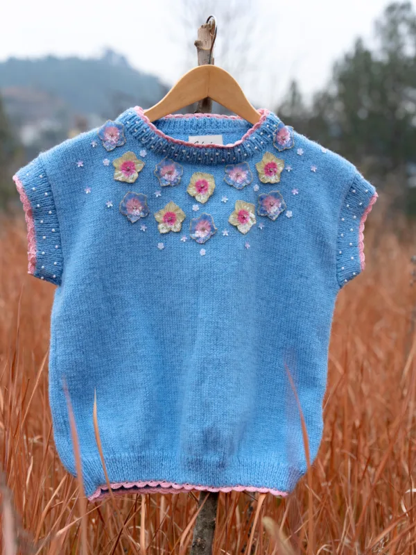 Handcrafted Blue Sweater