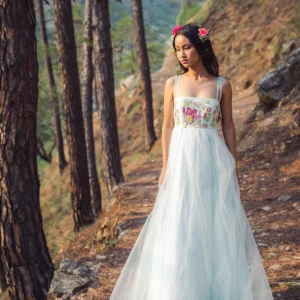 Wildflower corsage tulle dress