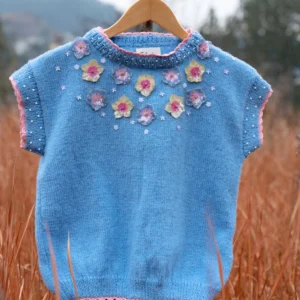 Misty Azure hand crafted Sweater