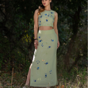 Lush Azure Bloom Coord Set