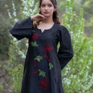 Noir Blossom Kurti Dress