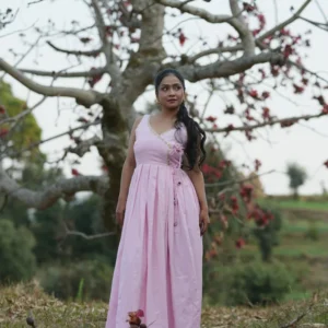 Rosé Angrakha Dress