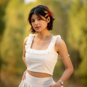 Camellia Organic Cotton Crop Top